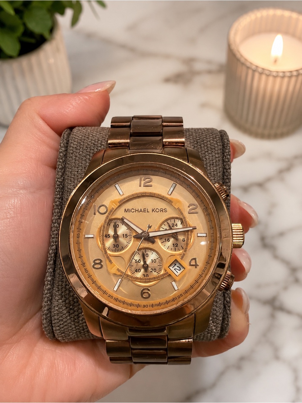 Michael Kors Rose Gold Chronograph Bracelet Watch
